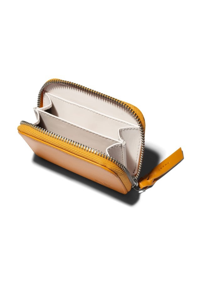 DailyObjects Chrome Yellow Zipper Slim Card & Coin Wallet | Made with Vegan Leather Material | Carefully Handcrafted | Coin Pocket - Image 5